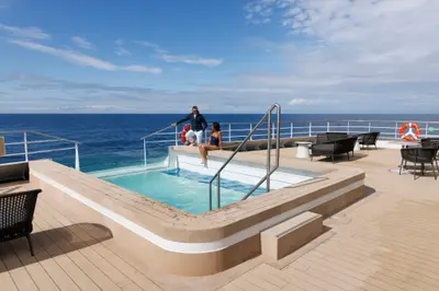 Outdoor pool deck
