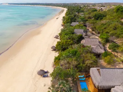 Aerial — villas along Bazaruto's beach