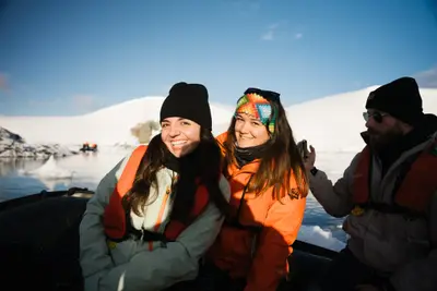 Guests on a Zodiac cruise
