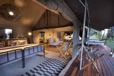 Family tent bedroom