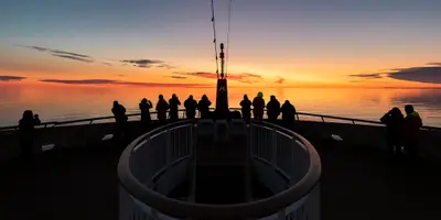 Sunset from the forward observation deck