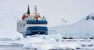Ocean Nova bow in sea ice