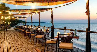 Candlelit dinner on the beach deck