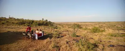 Bush breakfast overlooking Olare Motorogi