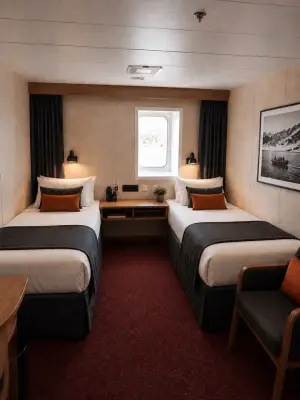 Superior cabin — two twin beds, window (deck 3)