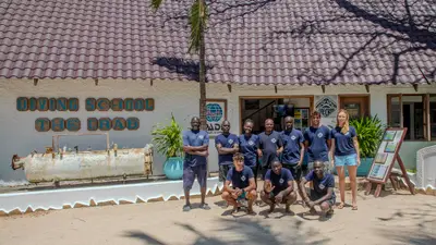 Diving The Crab team at the dive centre