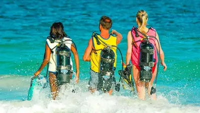 Shore entry with full kit