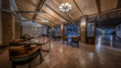Restaurant in the evening