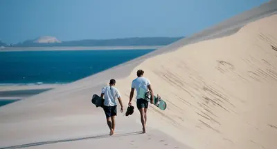 Dune boarding on Bazaruto's giant dunes