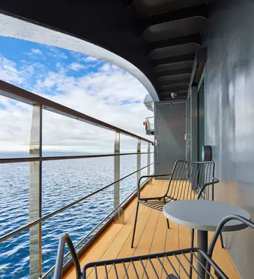 Veranda cabin private balcony