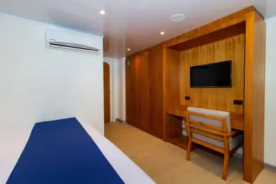 Main deck cabin with desk