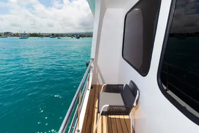 Upper deck balcony (single cabin)