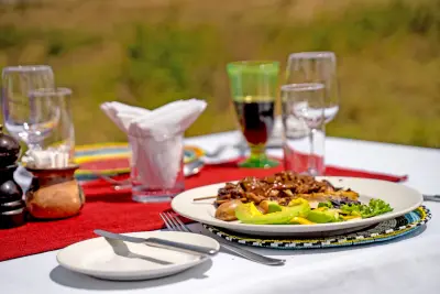 Lunch served on safari