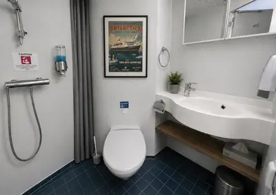 Standard cabin bathroom (Superior / Deluxe / Discovery cabins)