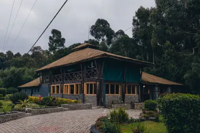 Thatched main lodge