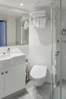 Cabin bathroom with shower (heated floors, all categories)