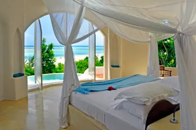Pavilion bedroom with ocean glimpses