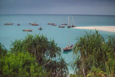 Dhows moored off Kendwa