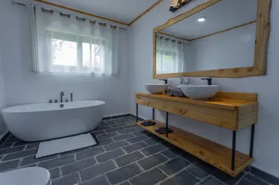 VIP bathroom with freestanding tub