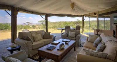 Lounge looking out over the Naboisho valley
