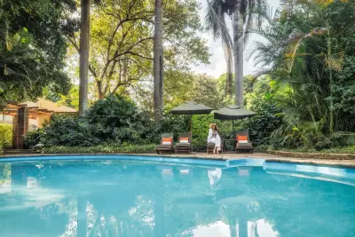 Pool set in the gardens