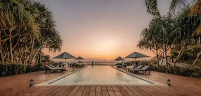 Infinity pool at sunset