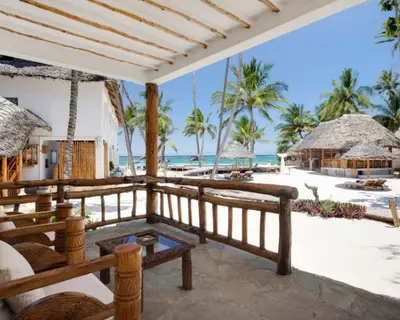 Suite veranda looking straight onto Diani Beach